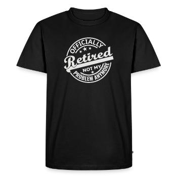Retraité officiel n’est plus mon problème (blanc) - T-shirt Premium bio Homme - noir - Devant - Nico (187cm)