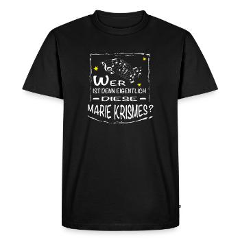 Qui est cette MARIE Krismes - T-shirt Premium bio Homme - noir - Devant - Nico (187cm)