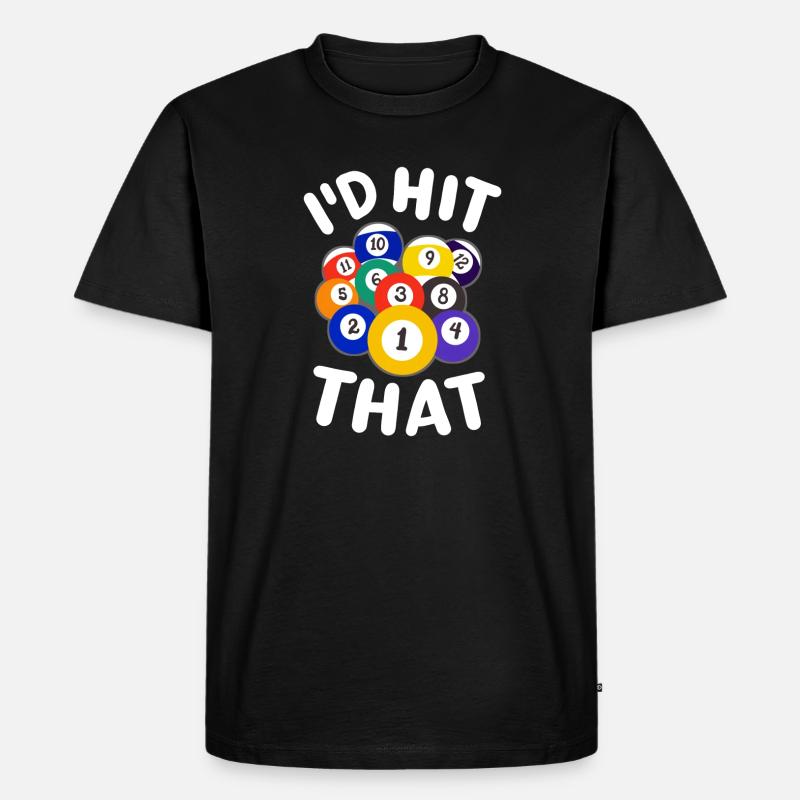 Pool-Spieler Billardkugeln - Männer Premium Bio T-Shirt - Schwarz