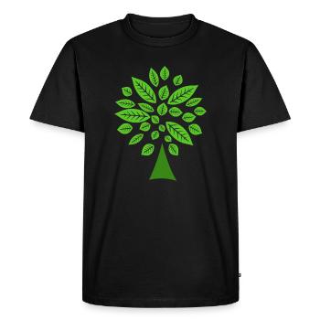 Green Tree - Men's Premium Organic T-Shirt - black - Front - Nico (187cm)