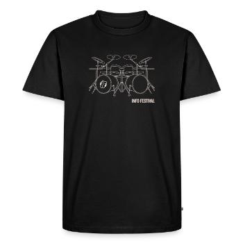 Une batterie en contour - T-shirt Premium bio Homme - noir - Devant - Nico (187cm)
