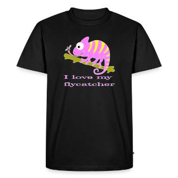 Animal caméléon - T-shirt Premium bio Homme - noir - Devant - Nico (187cm)