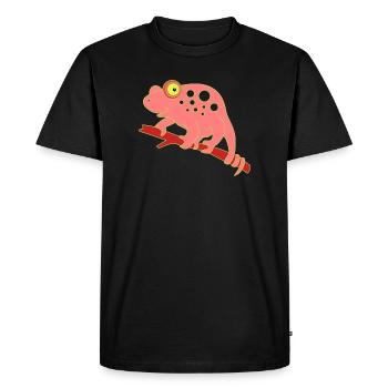 Animal caméléon - T-shirt Premium bio Homme - noir - Devant - Nico (187cm)