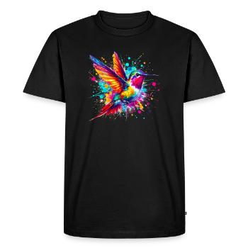 Hummingbird - Men's Premium Organic T-Shirt - black - Front - Nico (187cm)