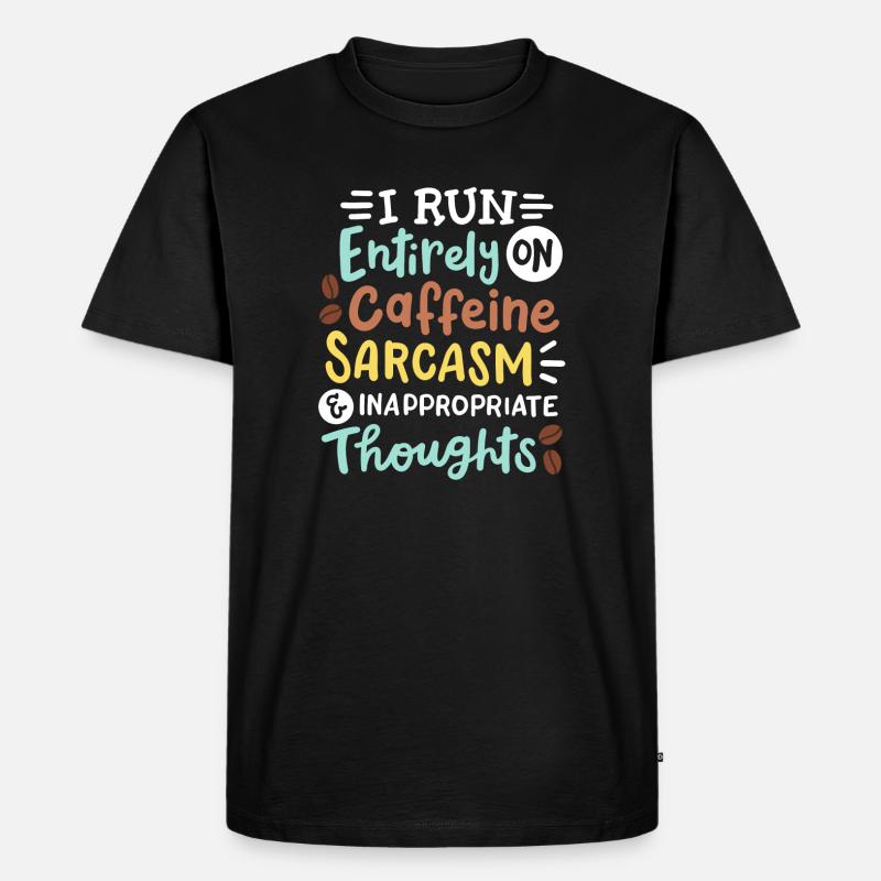 Sarkasmus lustig sarkastisch - Männer Premium Bio T-Shirt - Schwarz