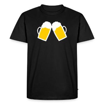 Bière, verres à bière, cadeau de la fête des pères Papa - T-shirt Premium bio Homme - noir - Devant - Nico (187cm)