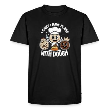 Chef with dough joy - Men's Premium Organic T-Shirt - black - Front - Nico (187cm)