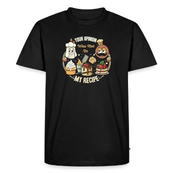 Votre avis ne correspond pas à ma recette - T-shirt Premium bio Homme - noir - Devant - Nico (187cm)