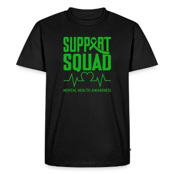 Support Squad Mental Health - Men's Premium Organic T-Shirt - black - Front - Nico (187cm)