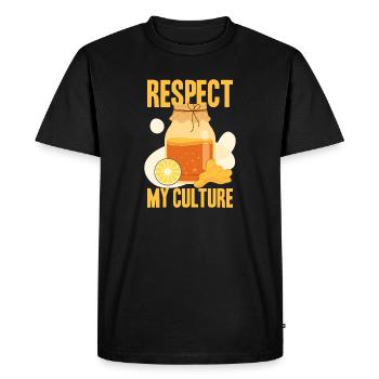 Respect My Culture - Men's Premium Organic T-Shirt - black - Front - Nico (187cm)