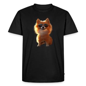 Pomeranian Pomeranian Pom Sweet German Spitz - Men's Premium Organic T-Shirt - black - Front - Nico (187cm)