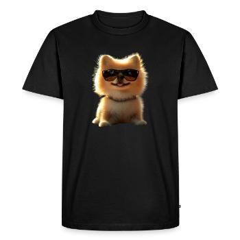 Pomeranian Pomeranian Pom Sweet German Spitz - Men's Premium Organic T-Shirt - black - Front - Nico (187cm)