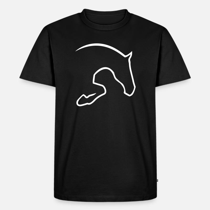 Springpferd - Männer Premium Bio T-Shirt - Schwarz