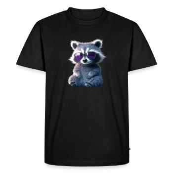 raton laveur raton laveur J’adore petit raton laveur mignon - T-shirt Premium bio Homme - noir - Devant - Nico (187cm)
