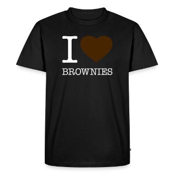 J’ADORE LES BROWNIES - T-shirt Premium bio Homme - noir - Devant - Nico (187cm)