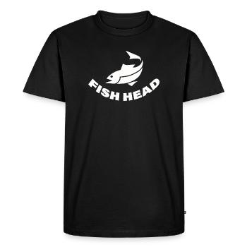 TÊTE DE POISSON - T-shirt Premium bio Homme - noir - Devant - Nico (187cm)