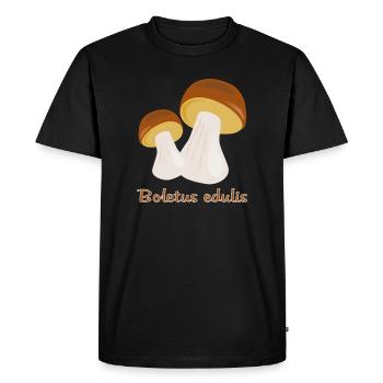 Autumn Mushrooms - Men's Premium Organic T-Shirt - black - Front - Nico (187cm)