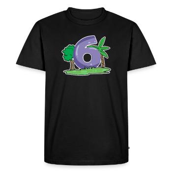 Motif numéro 6 - T-shirt Premium bio Homme - noir - Devant - Nico (187cm)