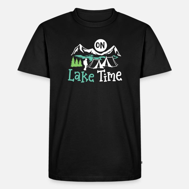 See Camping Zelten - Männer Premium Bio T-Shirt - Schwarz