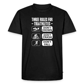Triathlon suit - triathlete in training - Men's Premium Organic T-Shirt - black - Front - Nico (187cm)
