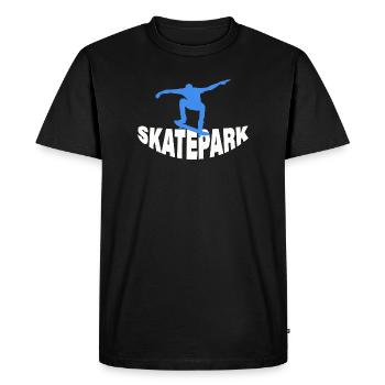 SKATEPARK - T-shirt Premium bio Homme - noir - Devant - Nico (187cm)