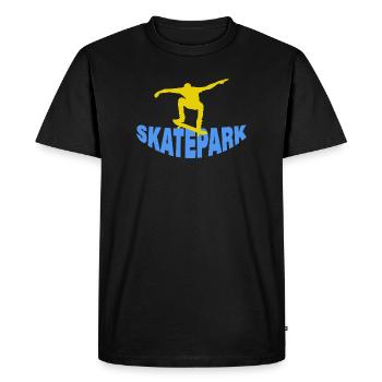 SKATEPARK - T-shirt Premium bio Homme - noir - Devant - Nico (187cm)