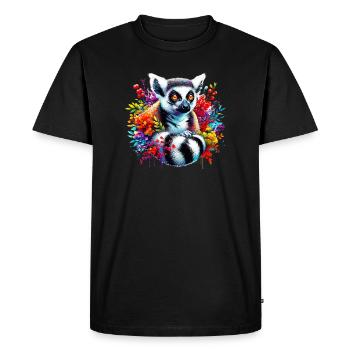 Lemur - Men's Premium Organic T-Shirt - black - Front - Nico (187cm)