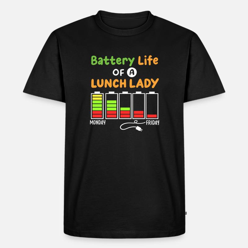 Mitarbeiterin der Schulcafeteria - Männer Premium Bio T-Shirt - Schwarz