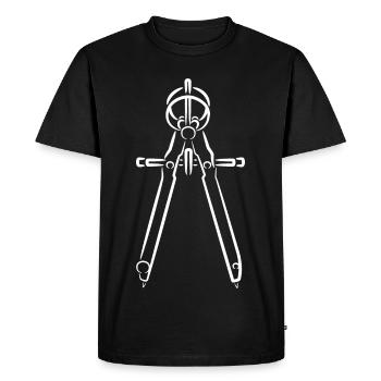 Compass Sketch - Men's Premium Organic T-Shirt - black - Front - Nico (187cm)