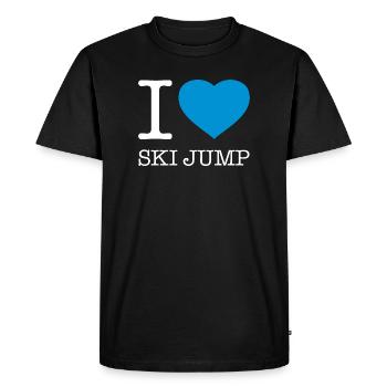 J’AIME LE SAUT À SKI Saut à ski - T-shirt Premium bio Homme - noir - Devant - Nico (187cm)