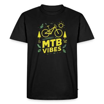 VTT Vibes - T-shirt Premium bio Homme - noir - Devant - Nico (187cm)