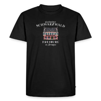Freiburg im Breisgau, Black Forest, Germany - Men's Premium Organic T-Shirt - black - Front - Nico (187cm)