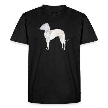 Bedlington Terrier - T-shirt Premium bio Homme - noir - Devant - Nico (187cm)