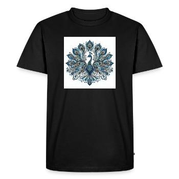 Paon - T-shirt Premium bio Homme - noir - Devant - Nico (187cm)