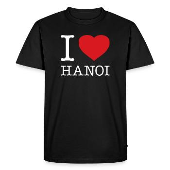 I LOVE HANOI - Men's Premium Organic T-Shirt - black - Front - Nico (187cm)