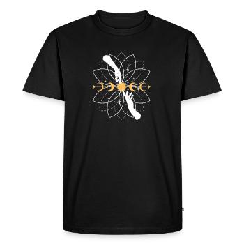 Mandala de Koi Céleste - T-shirt Premium bio Homme - noir - Devant - Nico (187cm)