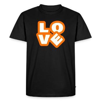 AMOUR - T-shirt Premium bio Homme - noir - Devant - Nico (187cm)