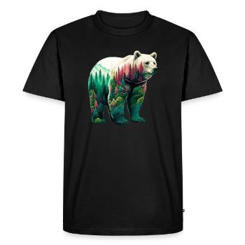 Bear - Men's Premium Organic T-Shirt - black - Front - Nico (187cm)