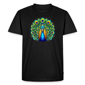 Paon - T-shirt Premium bio Homme - noir - Devant - Nico (187cm)