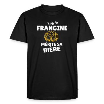 Every sister deserves her beer - Men's Premium Organic T-Shirt - black - Front - Nico (187cm)