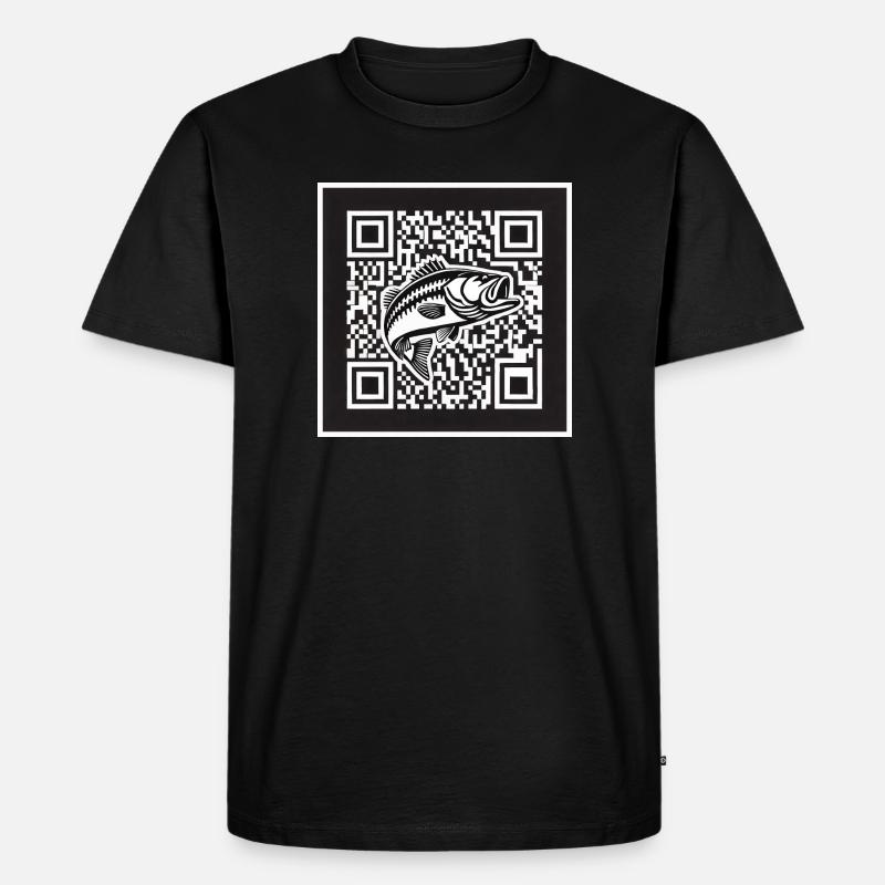 Barsch QR Code Design - Männer Premium Bio T-Shirt - Schwarz