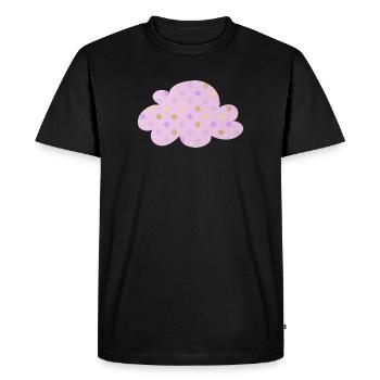 Cloud Dots Dots Chambre d’enfant Météo Rose Fille - T-shirt Premium bio Homme - noir - Devant - Nico (187cm)