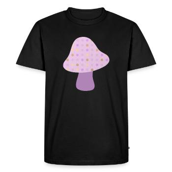 Champignon Automne Pois Pépinière Forêt d’automne - T-shirt Premium bio Homme - noir - Devant - Nico (187cm)