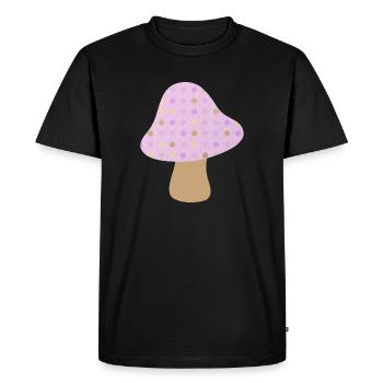 Champignon Brun Pois Pois Pastel Woodland Pépinière - T-shirt Premium bio Homme - noir - Devant - Nico (187cm)