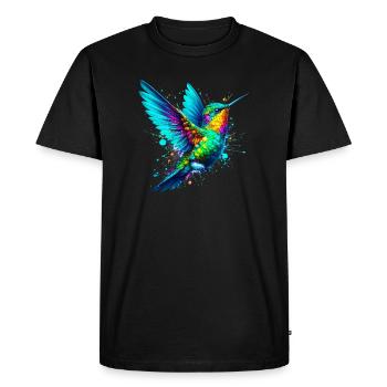 Colibri - T-shirt Premium bio Homme - noir - Devant - Nico (187cm)