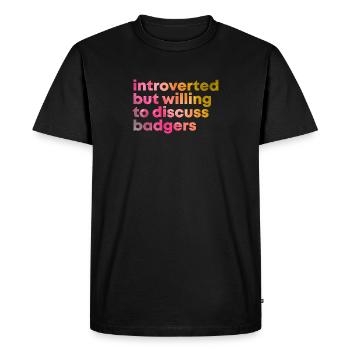 Blaireau Blaireau Blaireau - T-shirt Premium bio Homme - noir - Devant - Nico (187cm)