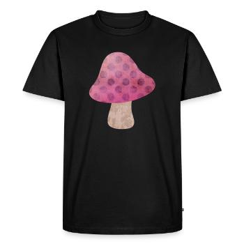 Champignon Automne Conte de fées Points Woodland Pépinière - T-shirt Premium bio Homme - noir - Devant - Nico (187cm)