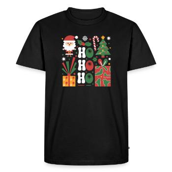 Festive Christmas Icon Set for Apparel - Men's Premium Organic T-Shirt - black - Front - Nico (187cm)