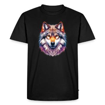 Loup - T-shirt Premium bio Homme - noir - Devant - Nico (187cm)