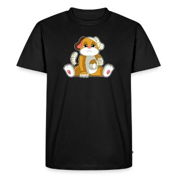 Dog Bandage - Men's Premium Organic T-Shirt - black - Front - Nico (187cm)